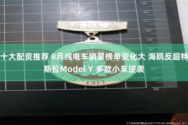 十大配资推荐 8月纯电车销量榜单变化大 海鸥反超特斯拉Model Y 多款小车逆袭