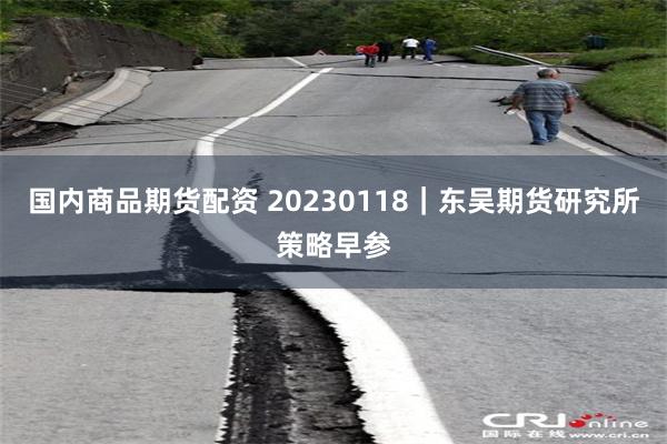 国内商品期货配资 20230118｜东吴期货研究所策略早参